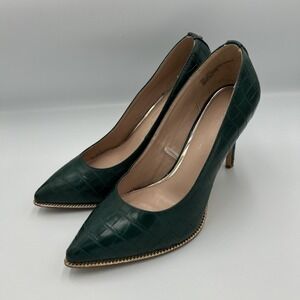 BCBGENERATION Hallix Embellished‎ Stiletto Pumps Heels Women's Green Gold Size 8